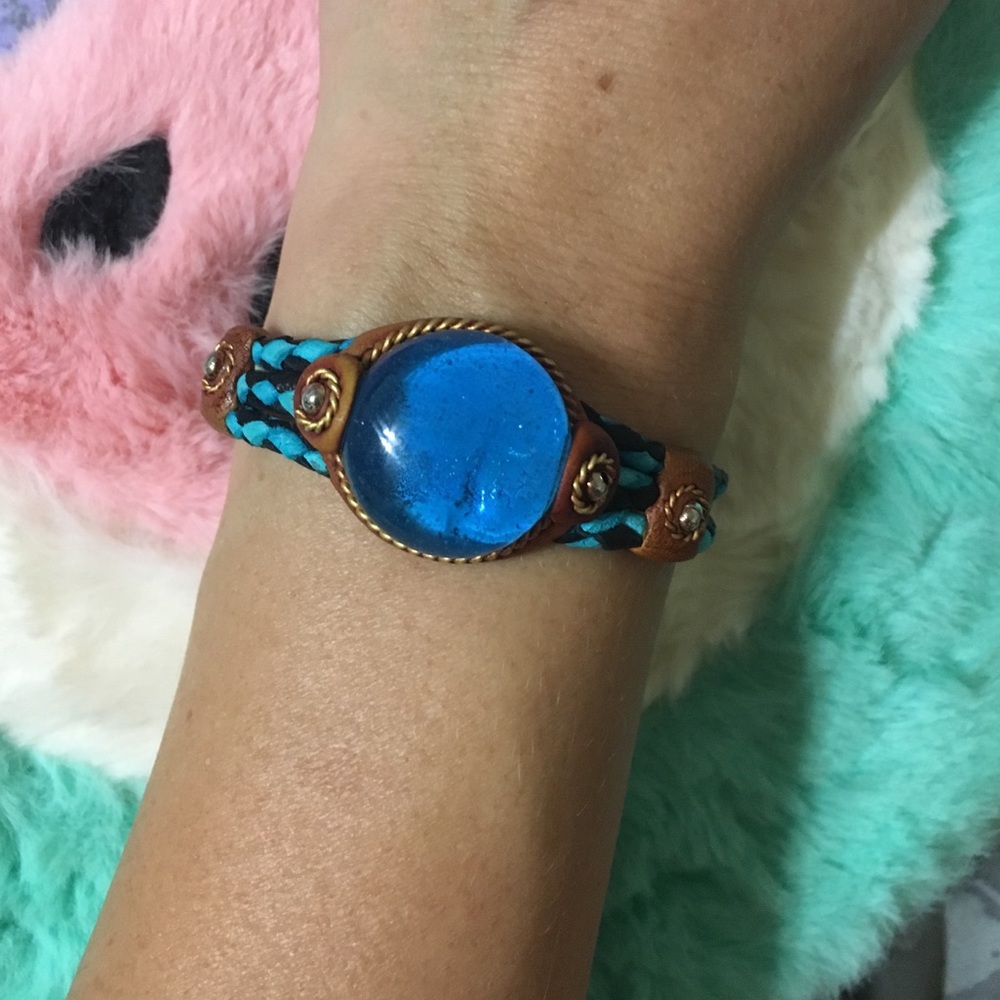 ☮️ 2/$8 handcrafted leather bracelet